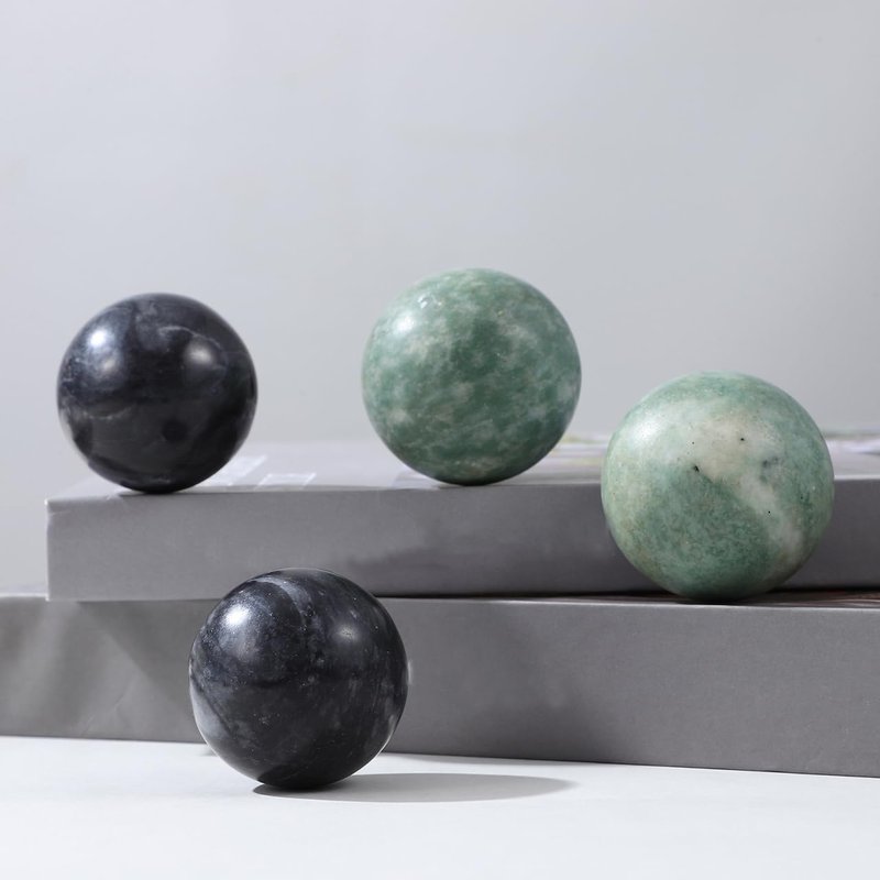 Hemoton 4 Sets Marble Baoding Balls Hand Exercise Ball Chinese Stress Ball for Adult Chinese Meditation Balls Hand Exercise Massage Alleviating Memory Loss Health Massage
