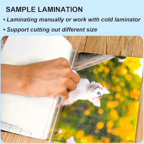 12.6Inch x 95Ft Self-Adhesive Laminating Vinyl Roll, 3Inch Core, 3Mil (80mic) Thickness Standard Glossy Cold Roll Laminating Film, Laminate Rolls Vinyl Cold Roll Laminate