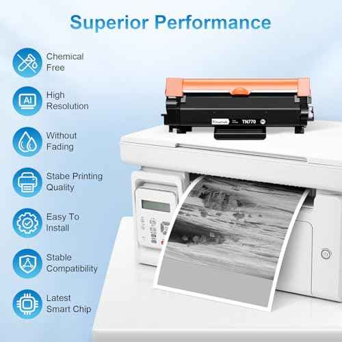 TN770 Super High Yield Black Toner Cartridge Replactment for Brother TN-770 TN 770 Toner for HL-L2370DW HL-L2370DWXL MFC-L2750DW MFC-L2750DWXL Printer, 2-Pack