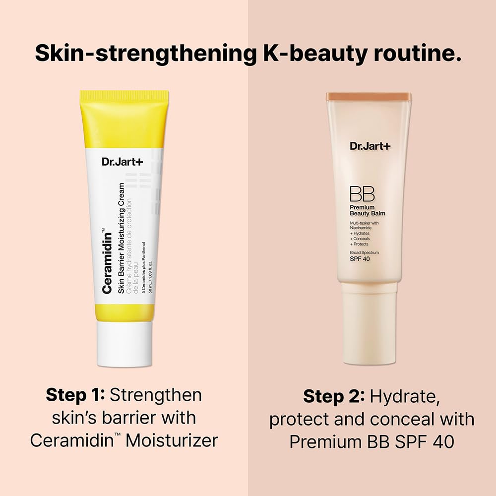 Dr.Jart+ Premium BB Korean Tinted Moisturizer with SPF 40 and Niacinamide | bb cream | Skin Tint | Korean Makeup, Fair-Light, 1.35 Fl Oz