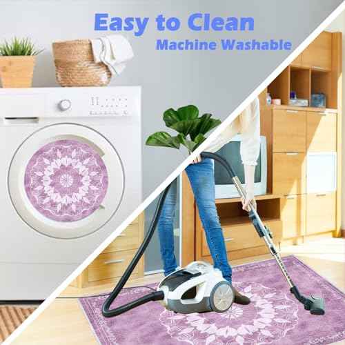 Office Chair Mat for Hard Floors, Desk Chair Rug Protector for Rolling Chair, Anti-Slip Computer Gaming Chair Mat, Carpet Mats for Home Office(Purple,4¡¿5ft/48¡¿60in)