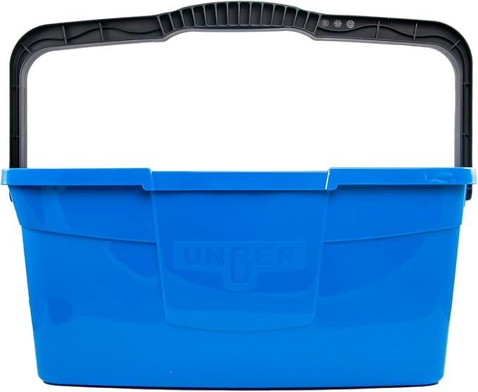 Unger Professional 3 Gallon Bucket â Compact Cleaning Bucket, Comfort-Grip Handle, 2 Pour Spouts, Portable Cleaning Supplies, Plastic Mop Bucket for Floor, Window & Household Cleaning