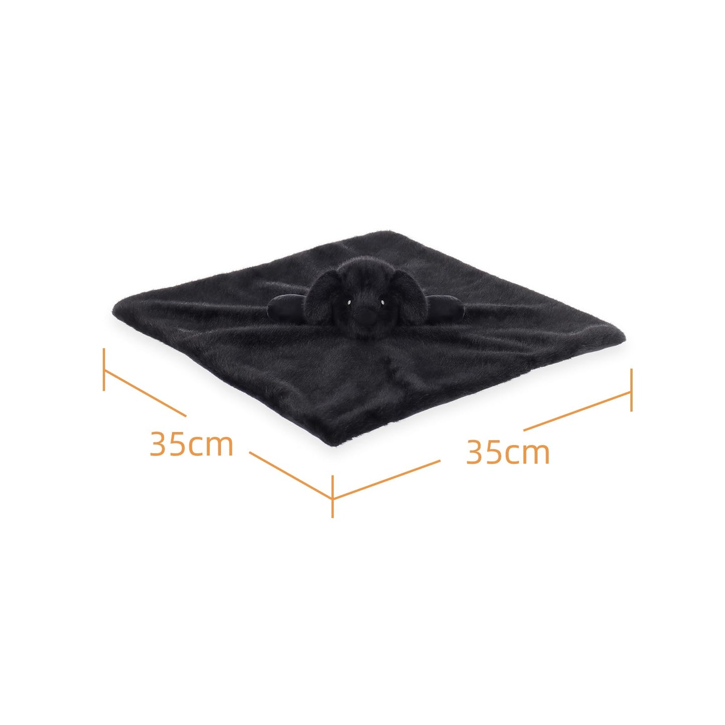 Apricot Lamb Black Labrador Security Blanket for Babies, Soft Loveys for Baby Boy and Girl, 14 Inches for Infant and Toddlers
