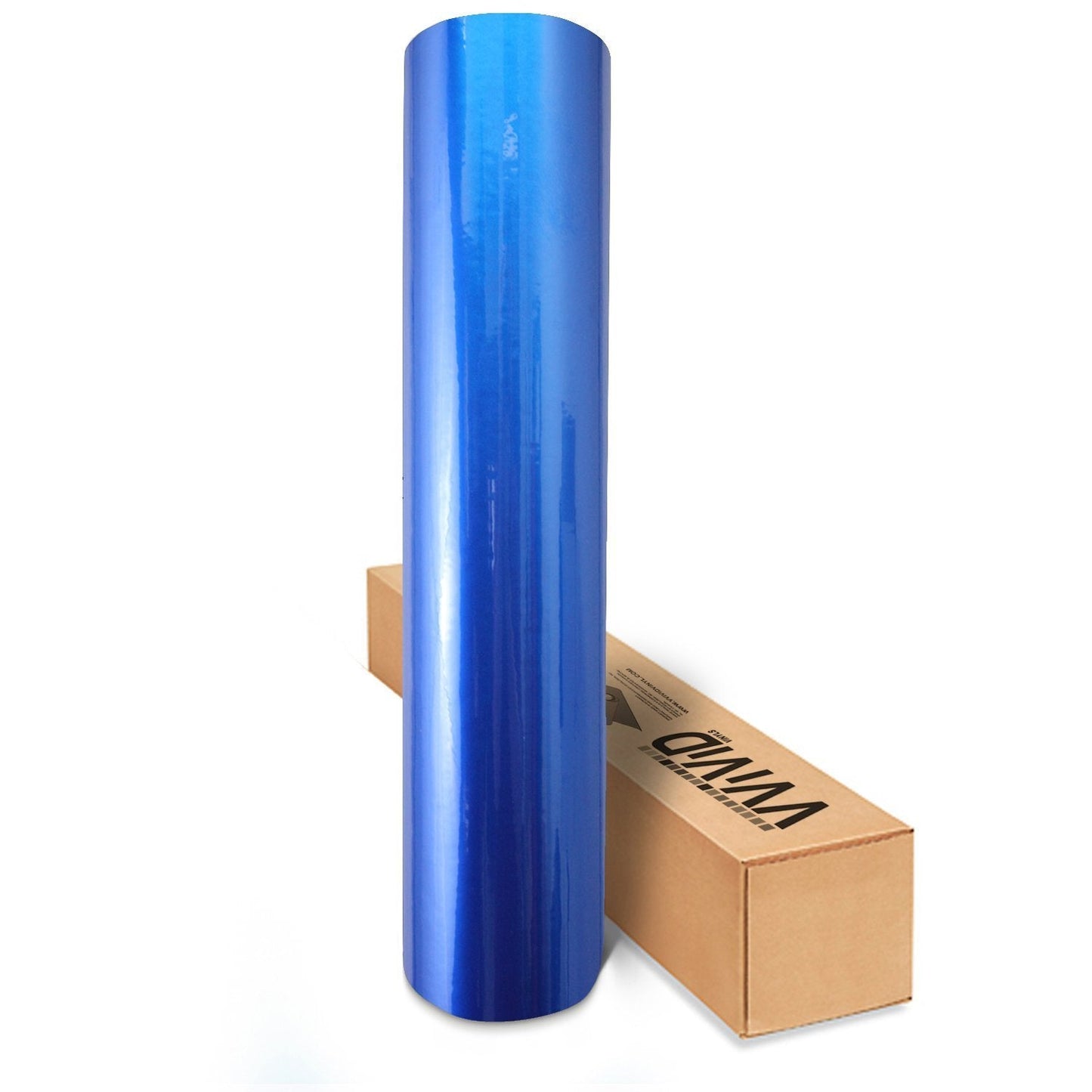 VVIVID XPO Gloss Liquid Metal Dark Blue Vinyl Car Wrap Adhesive Film (50ft x 5ft (Full Car Wrap Roll))