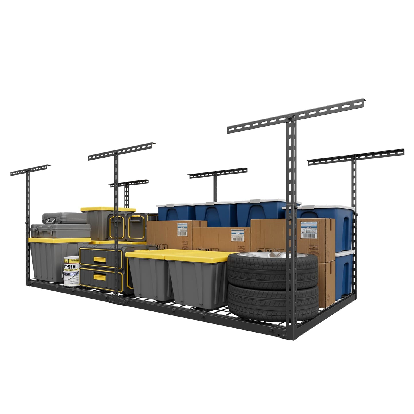Jusgym 3X6FT Overhead Garage Storage Rack and Power Tool Organizer Wall Mount