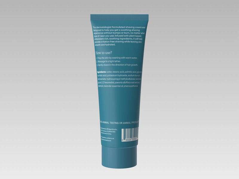 MDacne Shaving Cream for Acne-Prone Skin, 3-Pack, Oil-Free, Eliminates Razor Burn, Cuts & Infections - Reduce Skin Irritation & Prevent Shave Bumps & Nicks - Vegan, Paraben & Cruelty Free
