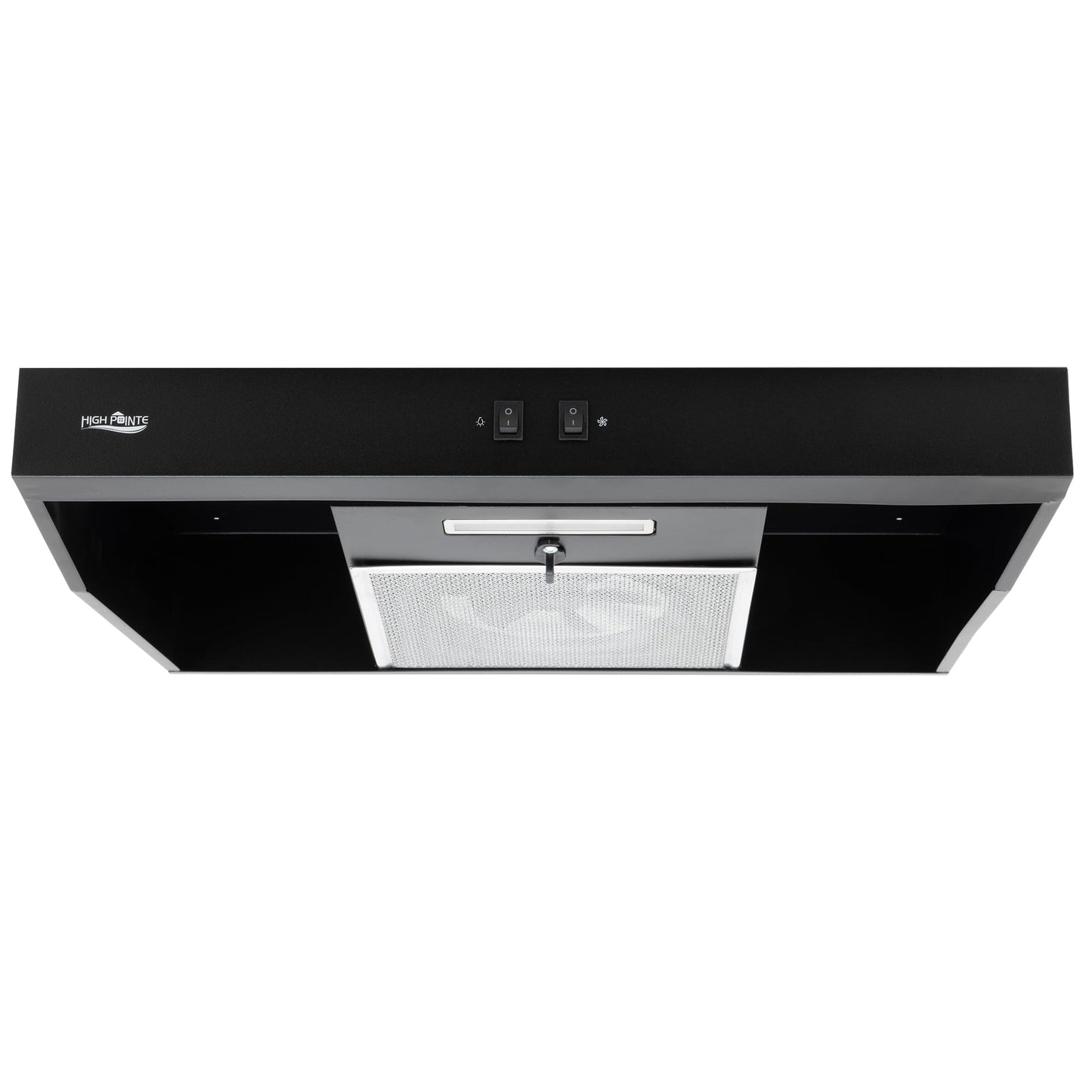 High Pointe 12V Range Hood | Stainless Steel Finish | LED Lamp | Grease Filter (Black, 22")