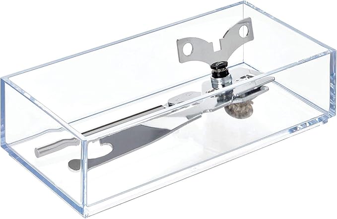 IDesign Decorative Countertop Vanity Tray Organizer for Bathroom, Bedroom, Closet, Entryway, The Clarity Collection â 4â x 8â x 2âÂÂ, Clear, Small