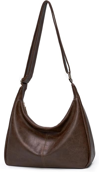 celestina Hobo Bags for Women, Ultra Soft Foldable Vegan Leather Shoulder Handbag, Stylish Slouchy Tote Purses