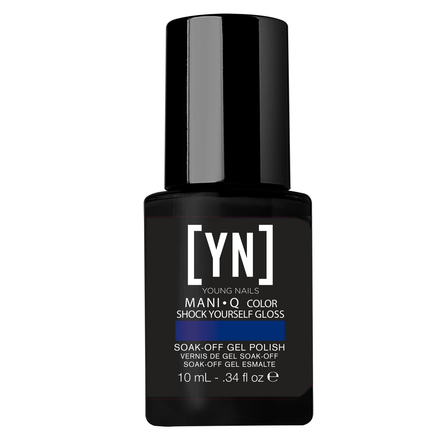 Young Nails Mani-Q Color Gel Polish - Soft Gel Nail Polish for Natural Nails, Nail Enhancements, Builder Gel, Fast Curing LED/UV Soak-Off Gel, Use w/Gel Base & Top Coat, 1/3 oz, Shock Yourself