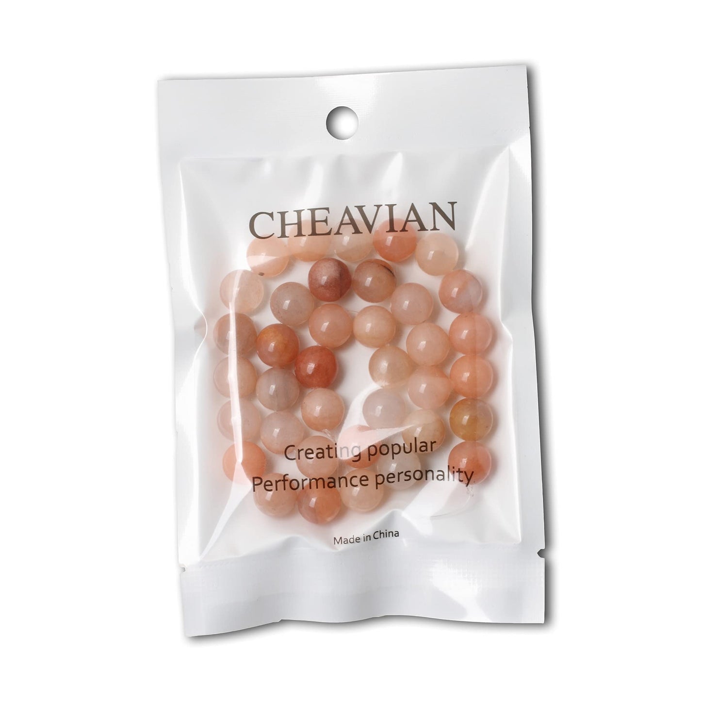 CHEAVIAN 35PCS 10mm Natural Pink Aventurine Round Loose Beads for Jewelry Making DIY Bracelet Necklace Materials 1 Strand 15"