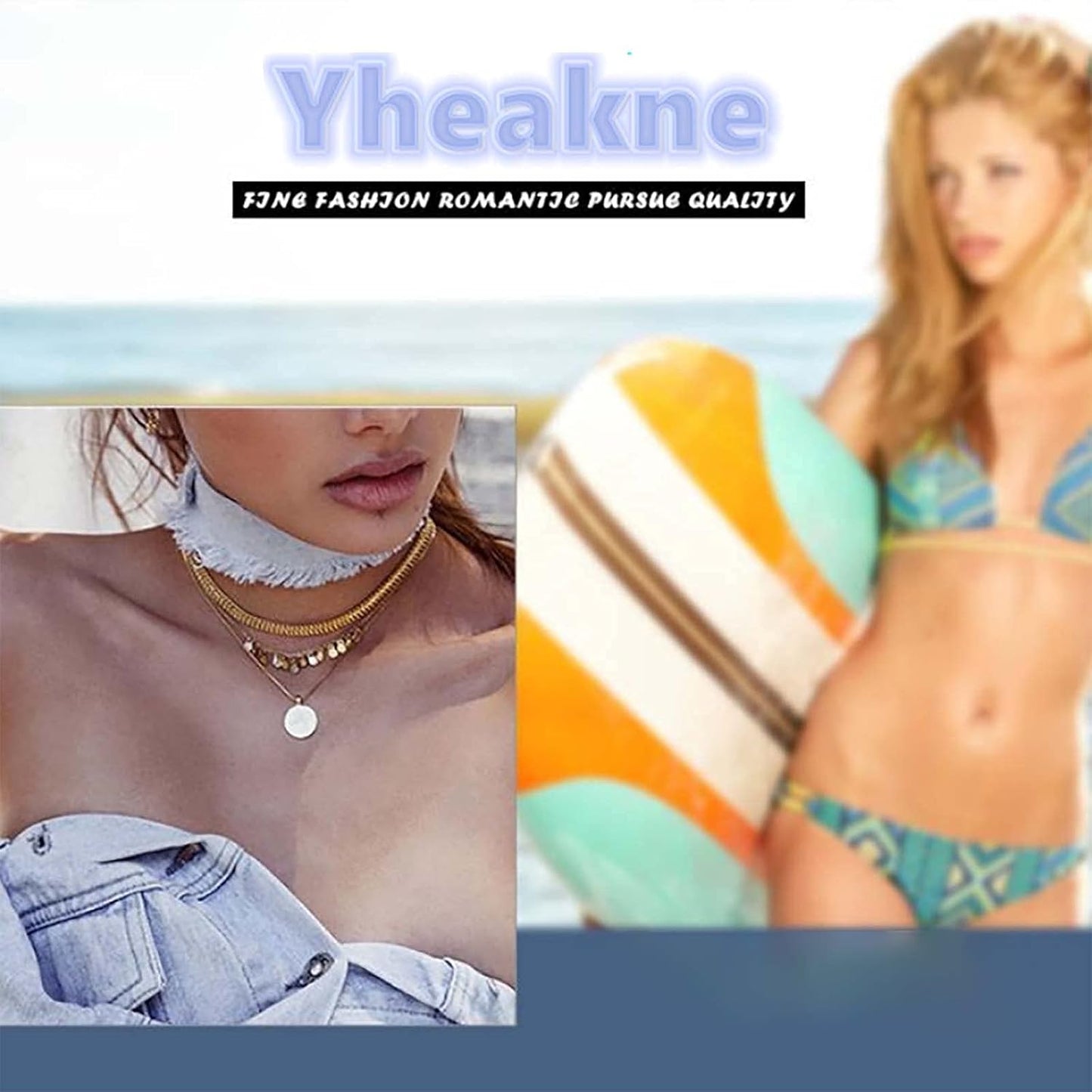 Boho Pearl Back Chain Necklace Gold Backdrop Necklace Body Chain Summer Beach Body Jewelry for Women and Girls Gifts