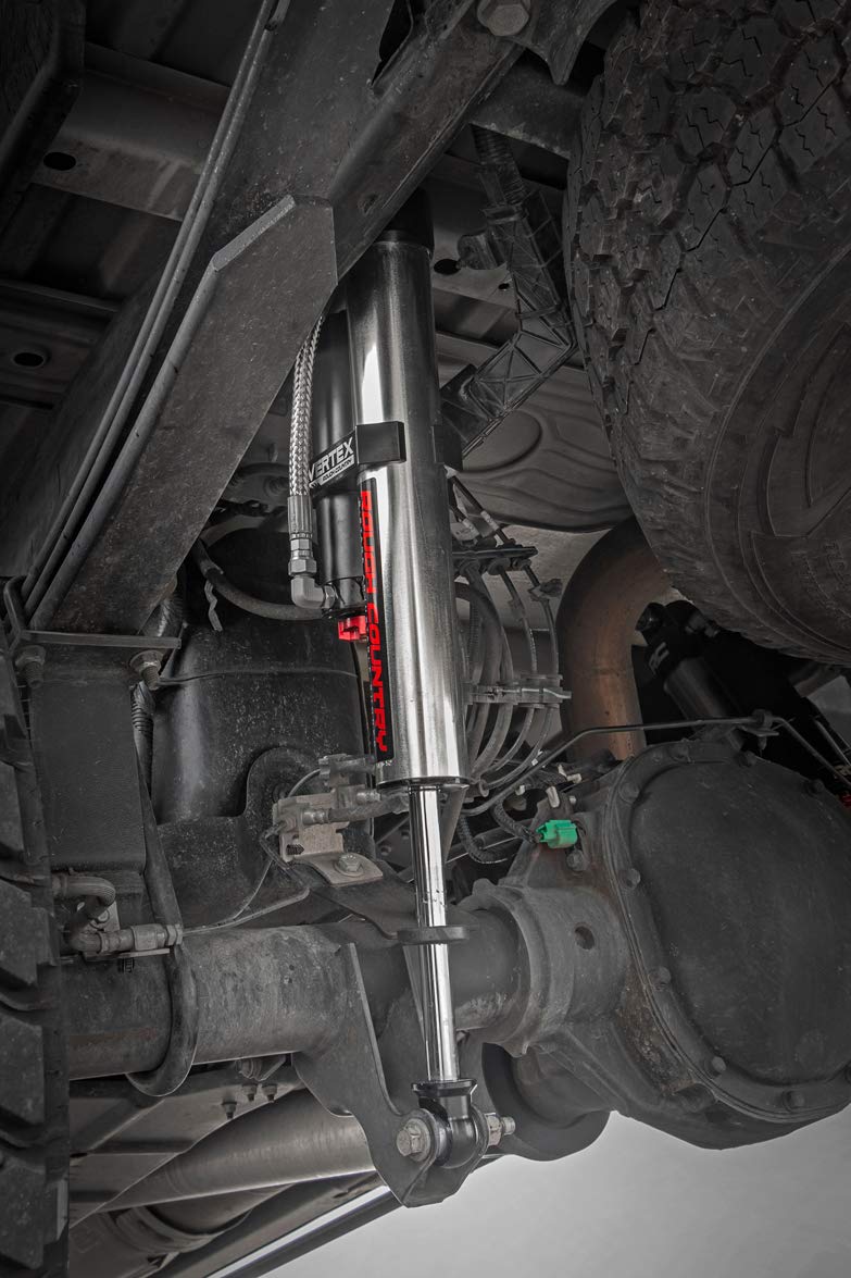 Rough Country Vertex 2.5 Reservoir Rear Shocks for Ford F-250 Super Duty (2005-2016) - Fits 4-8" Lift, Nitrogen-Charged Monotube Design, Set of 2