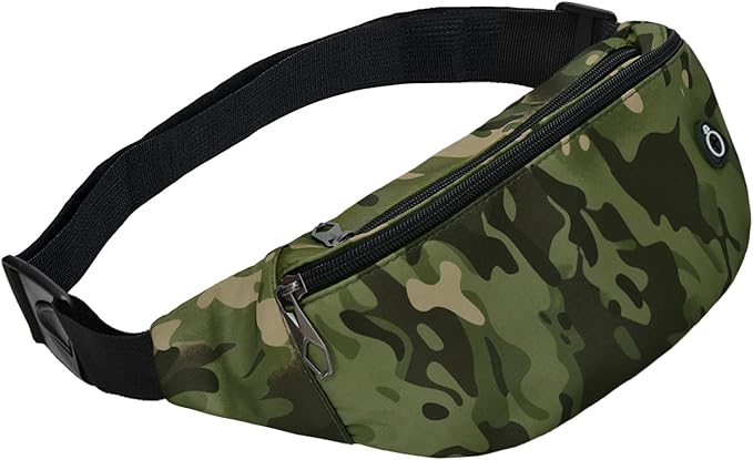 Fanny Packs for Men and Women, Waterproof Sports Waist Pack Bag for Travel Hiking Running Hands-free
