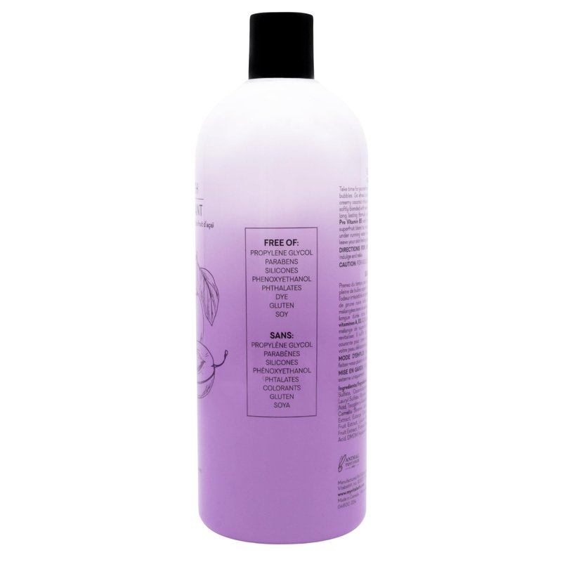 Vitabath Black Plum Bubble Bath Rich Foaming Soak - Moisturizing & Nourishing Indulgent Suds for Women & Men All Skin Types - 33.8 fl oz 1L