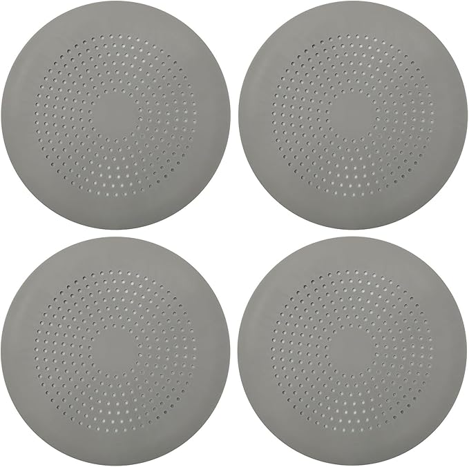 Drain Hair Catcher Durable Silicone Hair Stopper Shower Drain Covers Easy to Install and Clean Suit for Bathroom Bathtub and Kitchen (New Grey 4Pack)