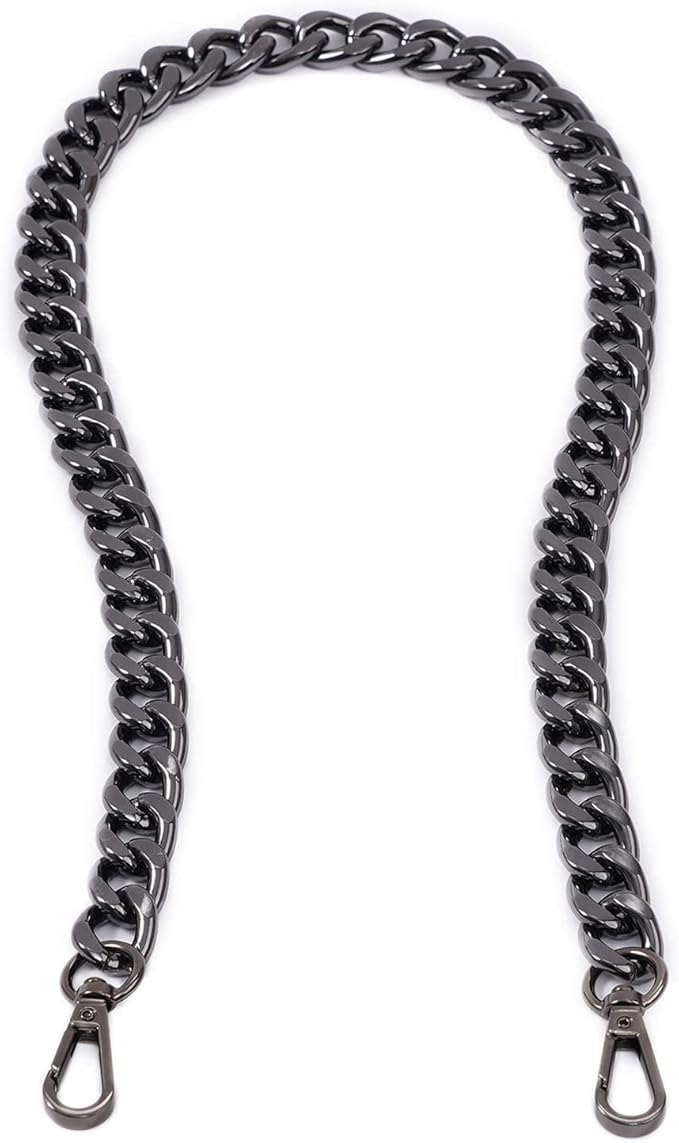 Xiazw Medium Size Fabulous Metal Shoulder Crossbody Purse Strap Replacement Bag Chain Accessories (26ââ, Black)