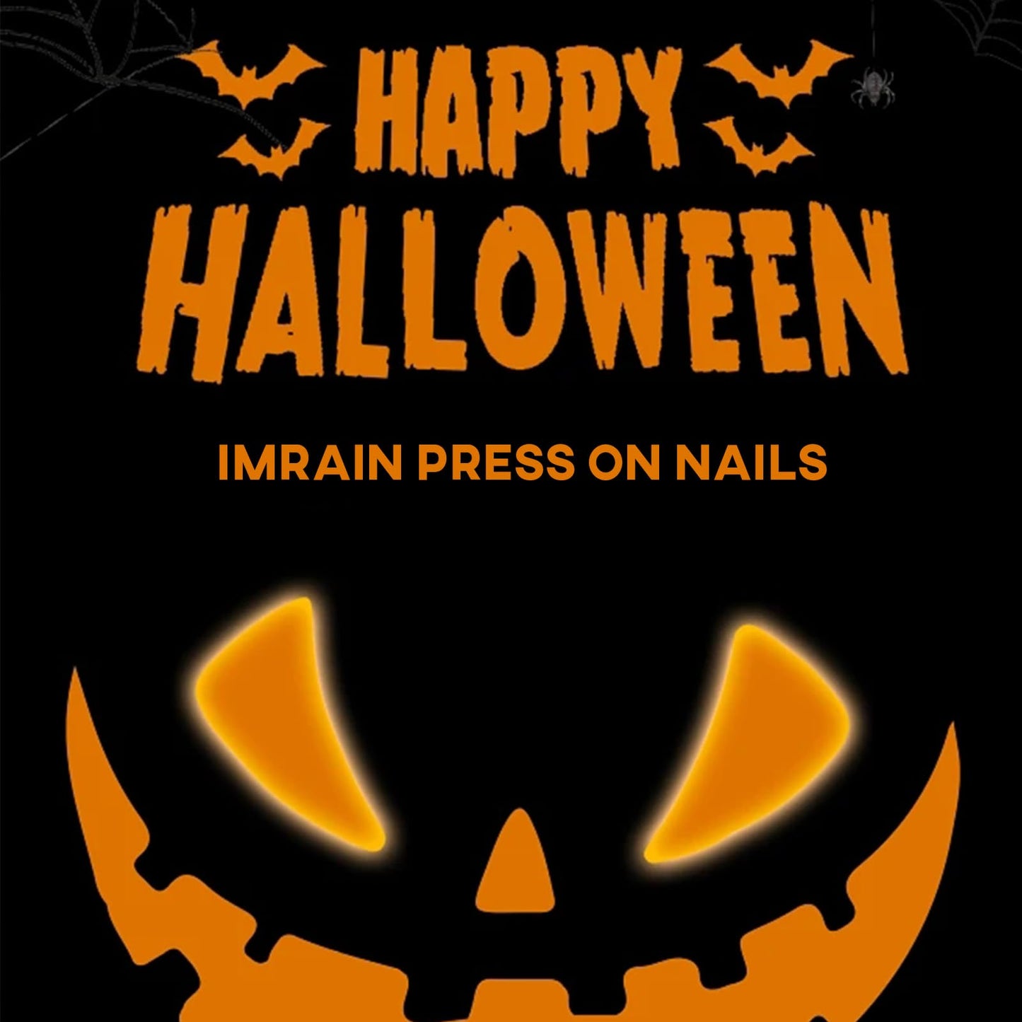IMRAIN Press on Nails Long Square Fake Nails Glossy Glue on Nails Full Cover Acrylic False Nails