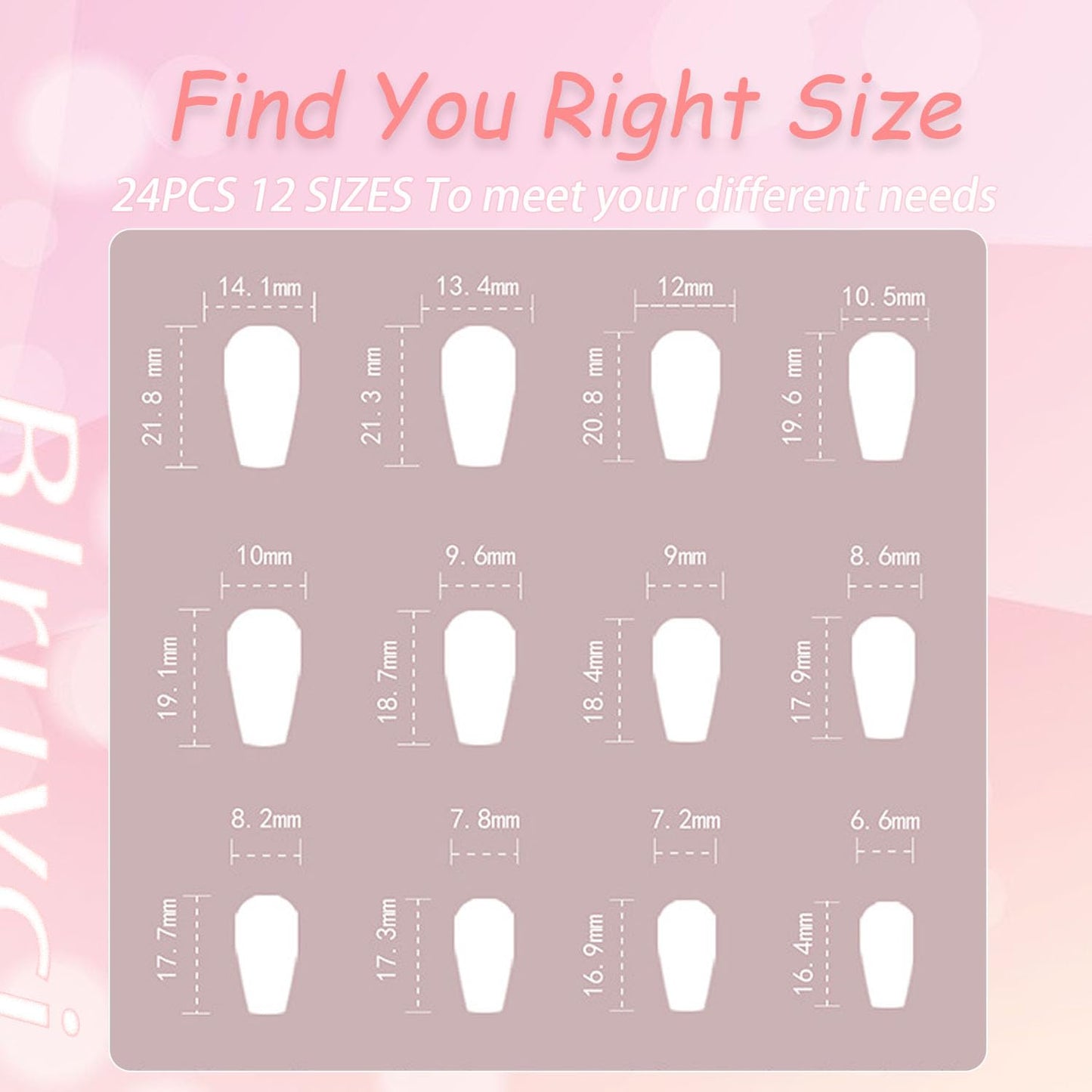 3D Flowers Press on Nails Short Coffin Fake Nails - Purple & Pink Full Cover Acrylic Nails Glossy Full Cover Nails Press ons Summer Stick on Nails for Women 24 Pcs