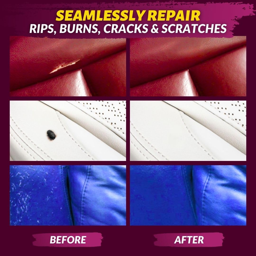 COCONIX Leather Care PRO Professional Black Leather & Vinyl Repair Kit