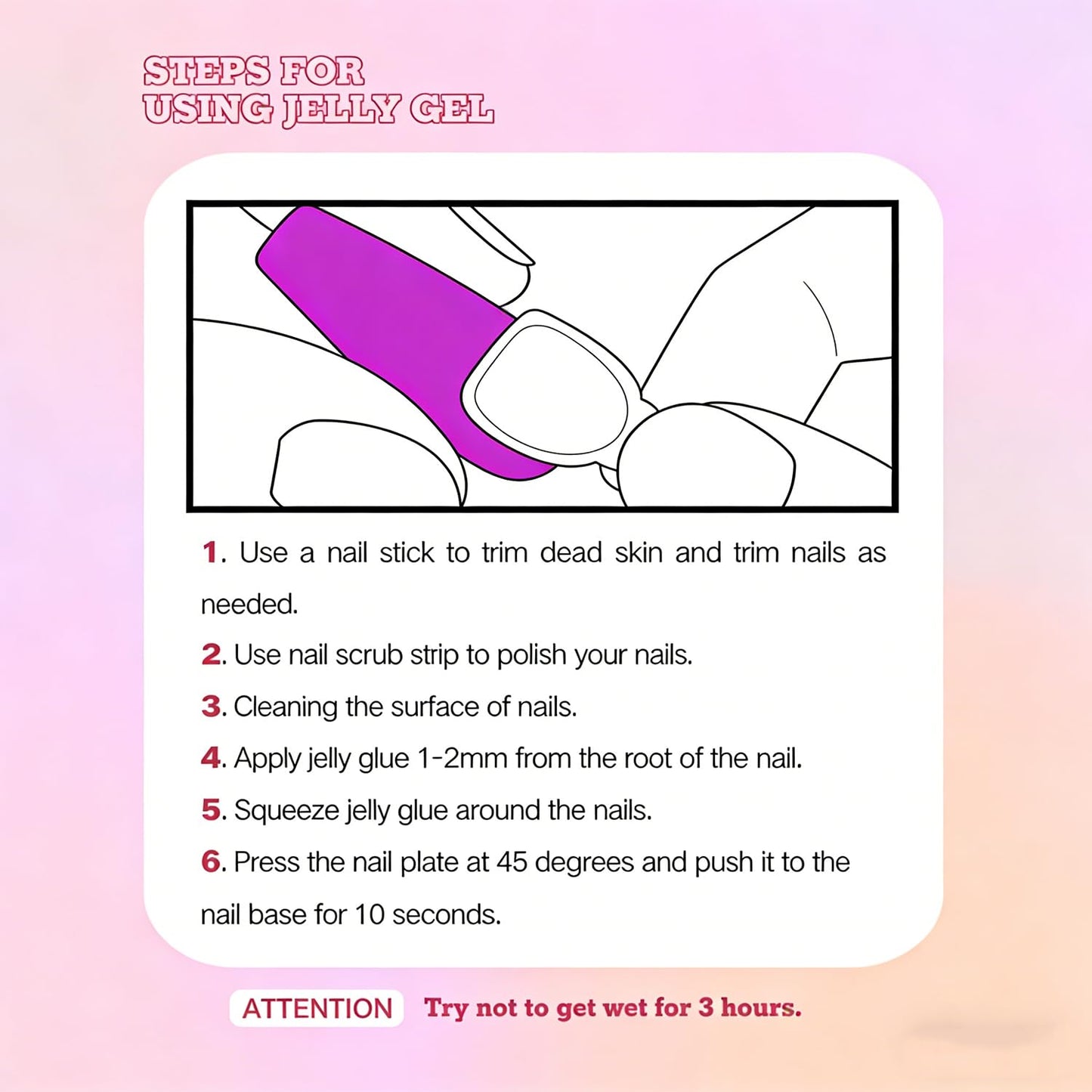 Handmade Press on Nails Square False Nails with 3D Flower & Golden Steel Designs Thicked Fake Nail Gradient Full Cover Muti-Layer Gel Acrylic Nails Red French Tip Stick on Nail for Women (S)