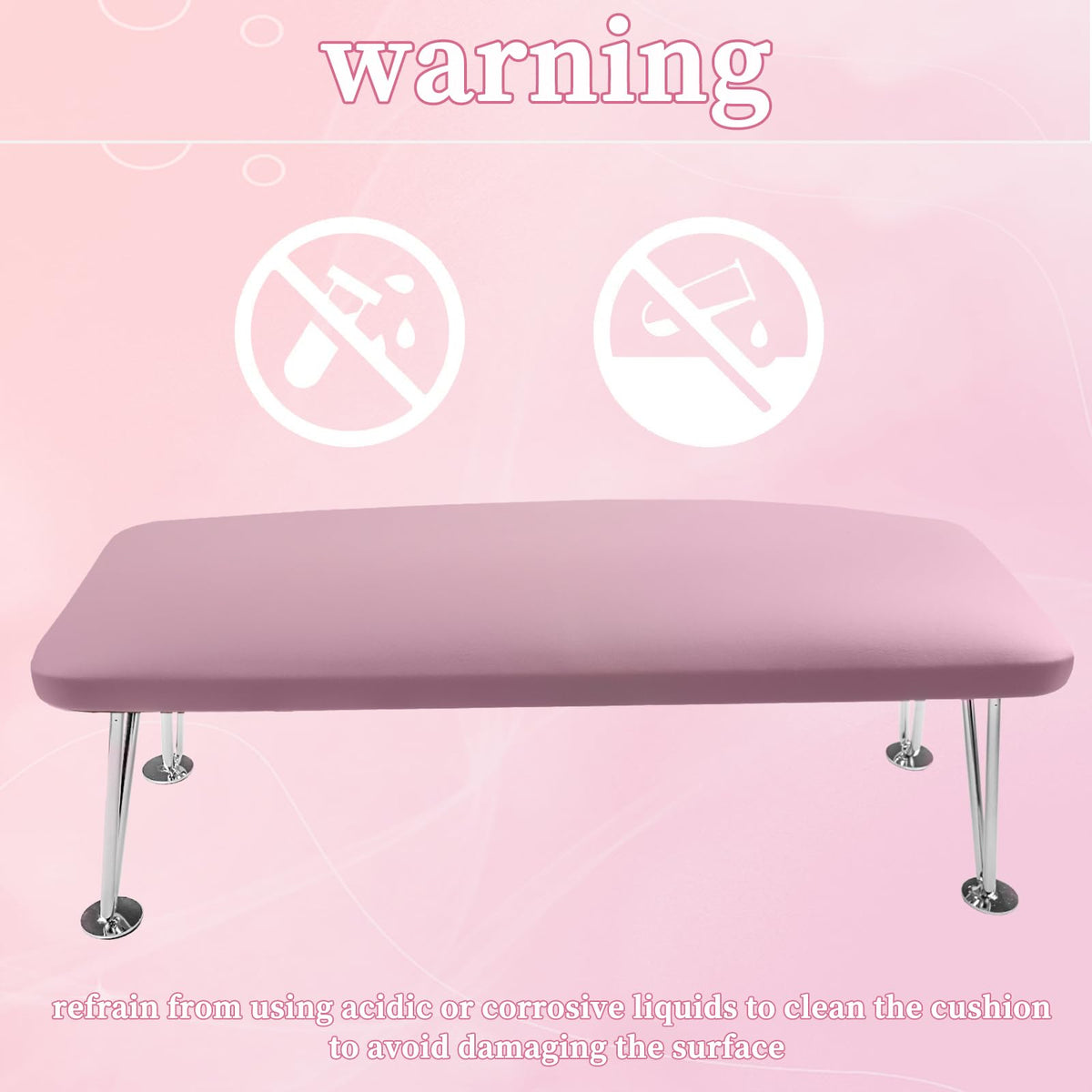 BOMOQING Arm Rest for Nails, Microfiber Leather Nail Arm Rest for Acrylic Nails, Nail Arm Rest Table with Pillow Cushion Hand Holder for Manicure, Hand Rest for Nails Tech, Home Use or Salon(Purple)