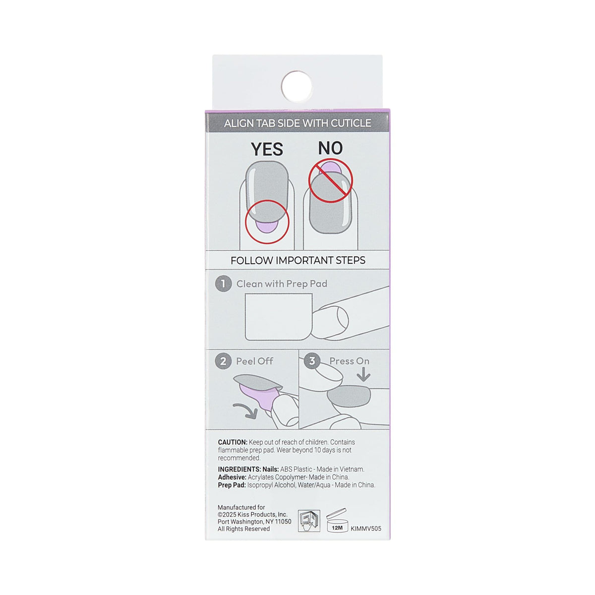 Kiss Impress No Glue Mani Press On Nails, Design, 'Glow Muse', Pink, Medium Size, Almond Shape, Includes 30 Nails, Prep Pad, Instructions Sheet, 1 Manicure Stick, 1 Mini File