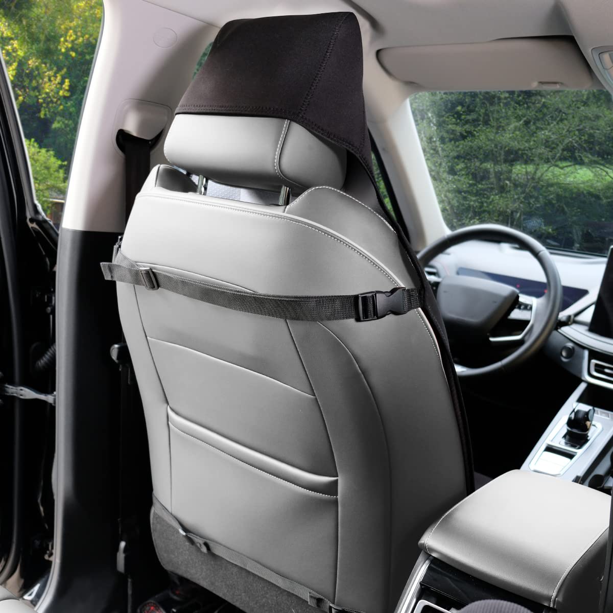 DREAMANIA Waterproof Seat Cover, 2pcs Upgraded Sweat Carseat Protector, Perfect for Universal Anti-Slip Car Truck SUV Seat, Ideal for Surfing Yoga Gym Workout, Black