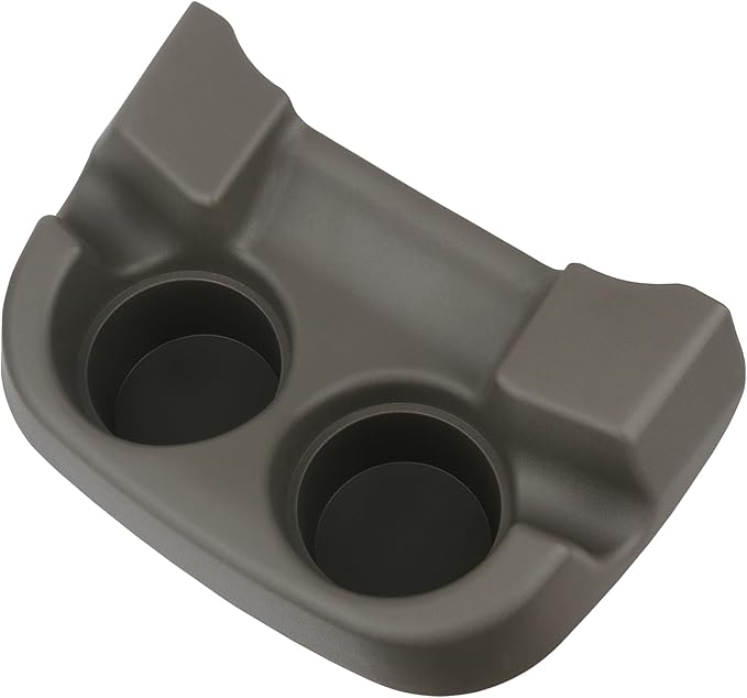 Center Console Cup Holder Dark Parchment Compatible with 1999-2007 Ford F250 F350 F450 F550 Super Duty Truck, 2000-2005 Ford Excursion Replaces 1C3Z-3613562-AAA
