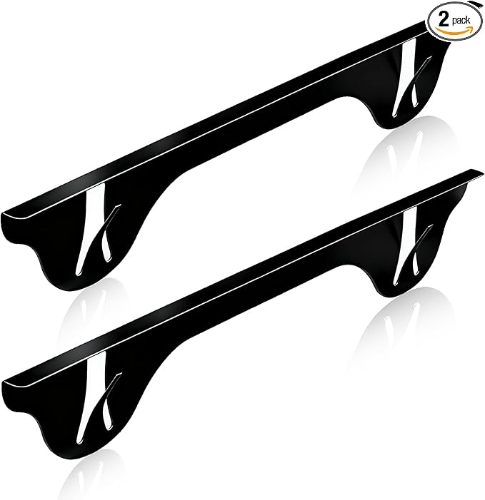 Upgrade 316 Stainless Steel Stove Gap Covers (2 Pack, 23.4â, Black), Heat-Resistant Stove Gap Filler for Kitchen Counter and Stovetop, Range Trim Kit Oven Gap Guard Between Stove and Counter
