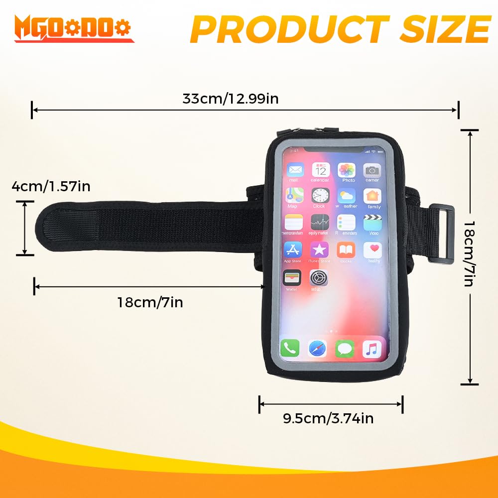 Phone Holder for Running, Wristbands and Forearm Phone Holder Compatible with iPhone 16/15/14/13/12/11 Plus Pro Max,for Ridding Jogging Running, Mobile Phone Armband Wrist Strap Bags Up to 6.9""