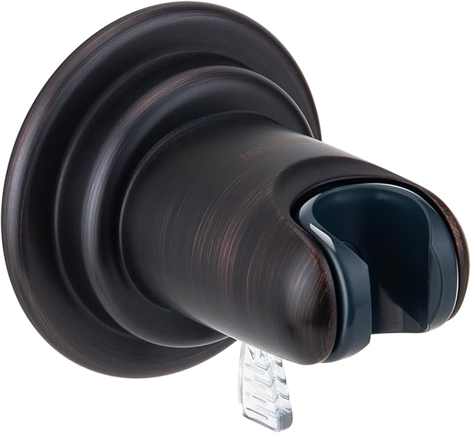 BOPai Suction Cup Shower Head Holder for Handheld Shower â No Drill, for Smooth Surfaces Only, Adjustable 20°, Oil Rubbed Bronze