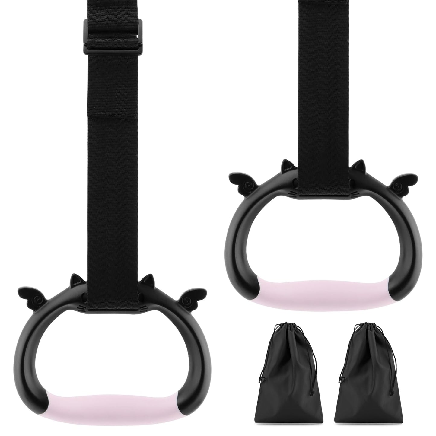 Zornaveli Gymnastic Rings with Adjustable Straps, Heavy Duty 550lbs - Home Gym Equipment, Non-Slip Pull Up Rings for Workout, Strength Training Fitness Ring with Carry Bag
