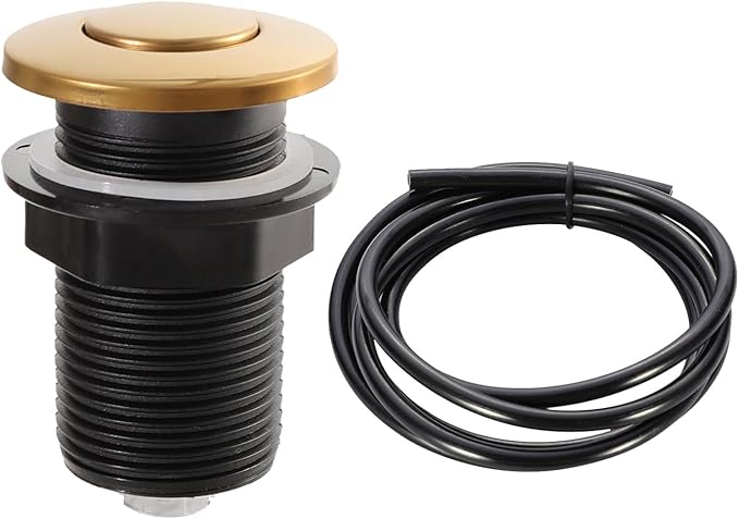 RQYEKDO Garbage Disposal 32mm/1.26 inch Air Switch Kitchen Sink Top Long Stainless Steel Polished Nickel Long for Food and Waste Disposal On/Off Air Button Partsâ¦