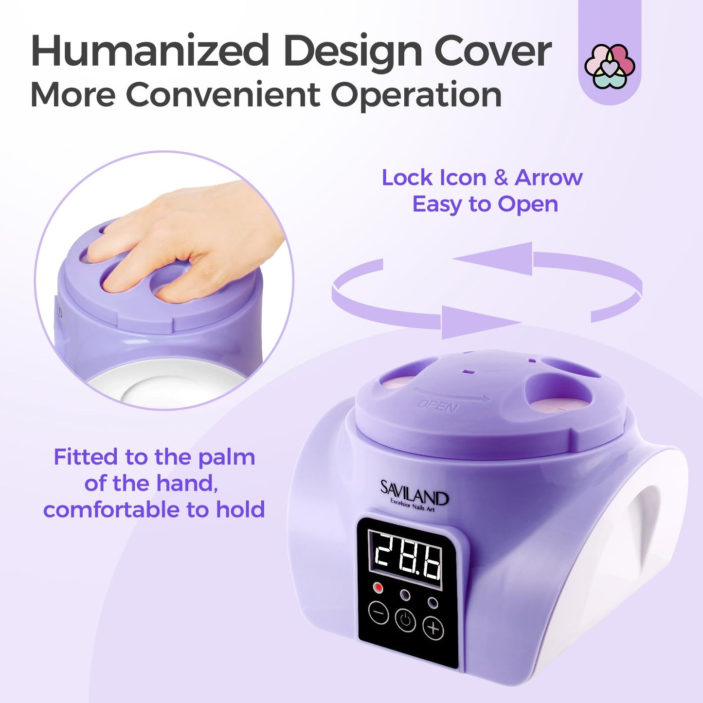 Saviland Essentials Nail Polish Remover Machine: Nail Soaking Bowl & Acetone Nail Polish Remover Gel Nail Remover Machine with Nail Soak off Bowl Soaker Tech Acrylic Nail Remover Steam Salon Home DIY
