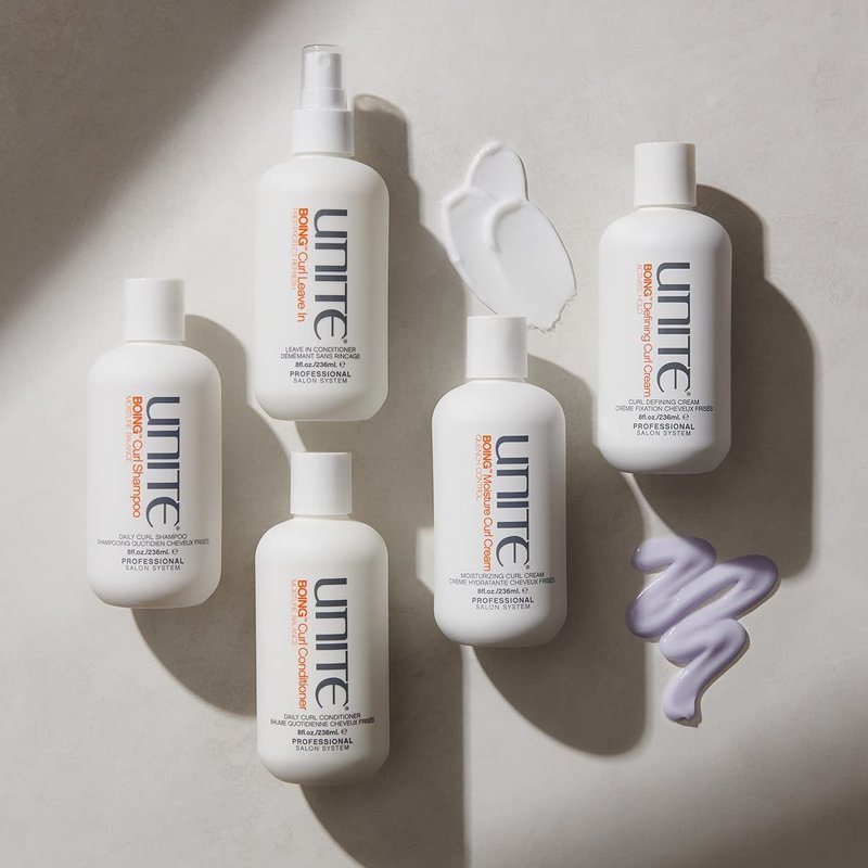 UNITE Hair BOING Moisture Curl Cream – Mega-Hydrating with Coconut & Argan-Infused Oil | Frizz Control & UV Protection | All Curl Types – 8 Fl Oz