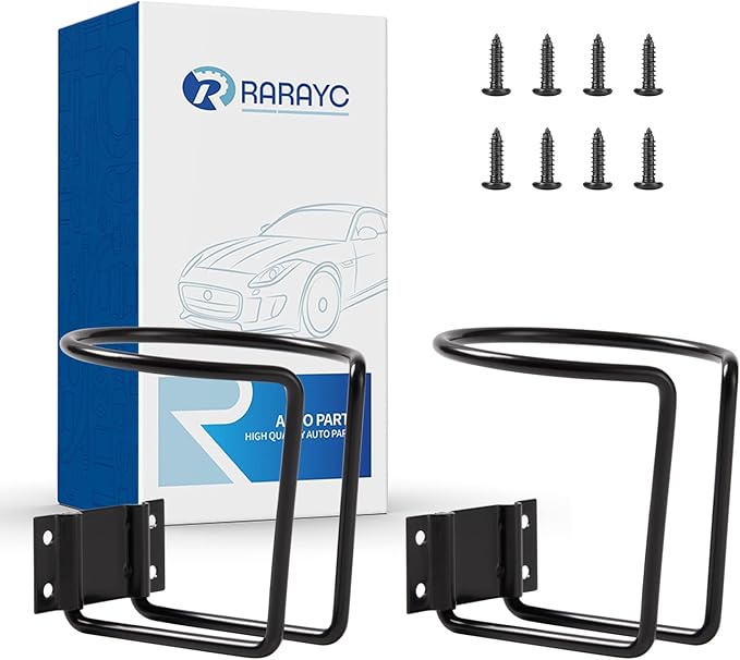 Wall Mounted Cup Holder 2 Pack - Screw On Cup Holders for Wall, Stainless Steel Universal Drink Holders for Boat Marine Yacht Truck RV Camper Trailer Patioï¼for Cups Cans Mugs