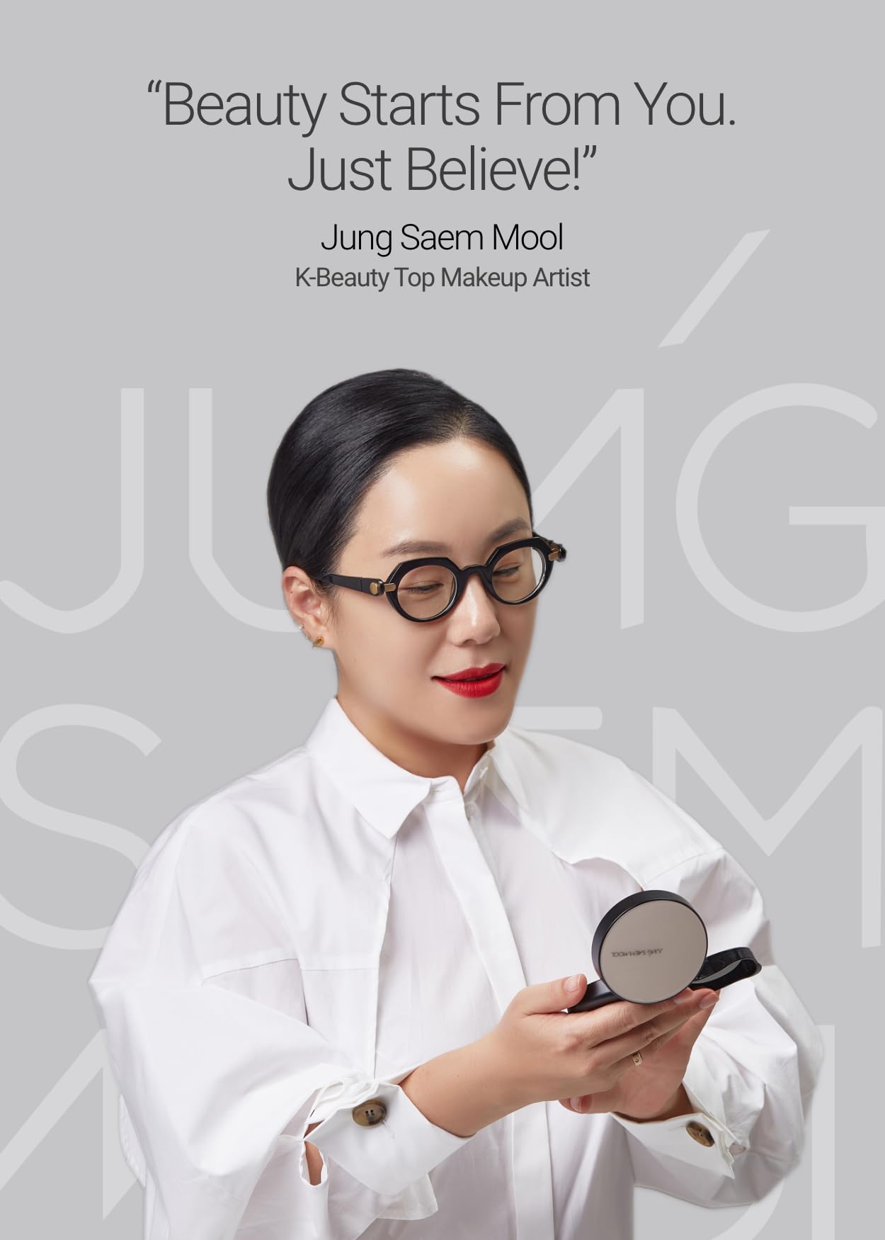JUNG SAEM MOOL Artist Cushion Blush | Easy to Blend with Puff, Buildable Liquid Blush for Cheeks with a Natural & Dewy Finish, Korean Makeup (Dewy | Rare Rose)
