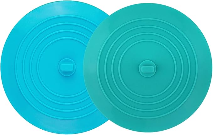 tifanso 2 Pack 6â Bathtub Tub Drain Cover Stopper, Large Silicone Suction Bathroom Drain Plug Hair Stopper, Bathroom Accessories for Kitchen and Laundry