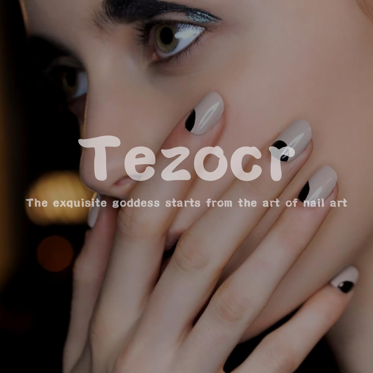 Tezocr Long Coffin Press on Nails 24pcs Cute Fake Nails with Gems Charms Cartoon Acrylic Nails Full Cover False Nails for Women DIY Manicure Party Nail Decoration