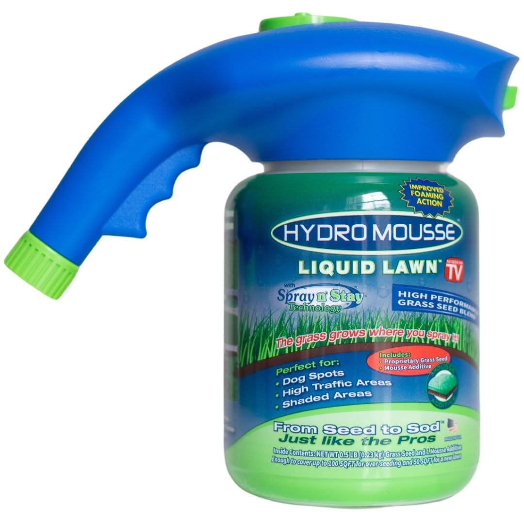 Hydro Mousse Liquid Lawn System â Grass Seed Spray Kit for Spot Repair & Full Lawn Seeding â Easy-to-Use Lawn Patch Solution for All Grass Types