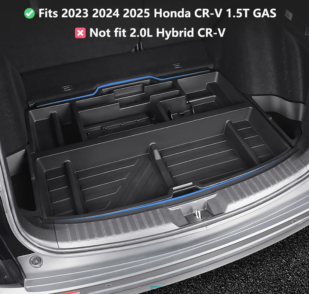 SSBOX Trunk Custom-Fit Organizer for 2023-2026 Honda CR-V, SUV Insert Cargo Rear Hatch Storage Box for CRV EX LX EX-L Touring Turbo Plus Sport Accessories