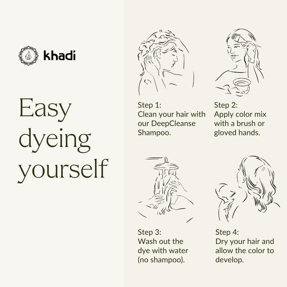 khadi HINT OF GOLD Natural Hair Color - Hair Color for shiny golden shimmer, golden blonde to brilliant copper - 100% herbal & natural - 3.5 oz