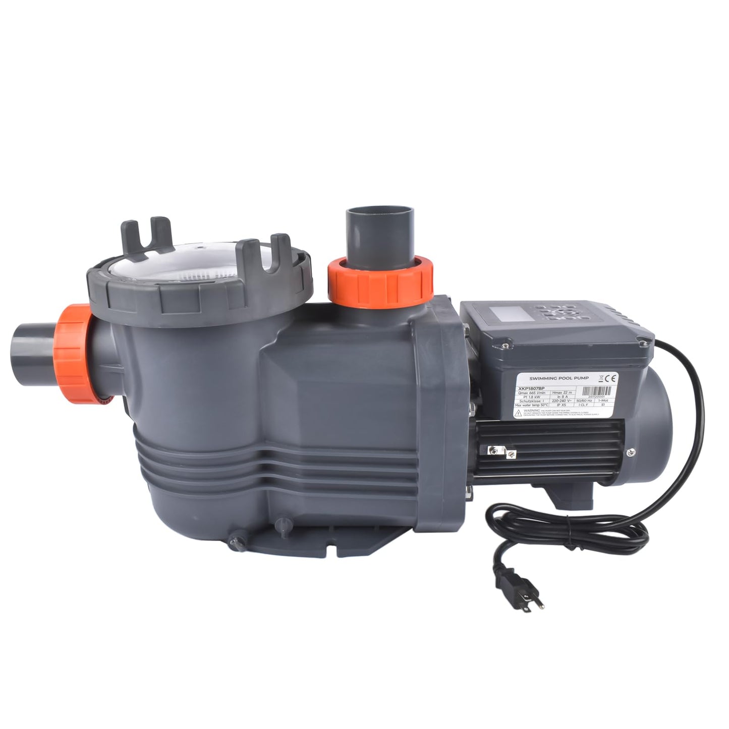 Getanye 2.5HP Variable Speed Pool Pump, 10567GPH High Flow Energy Efficient Pool Pump for Above and Inground Pool with Programmable Timer & Rain Cover, 220V-240V, XKP1807BP