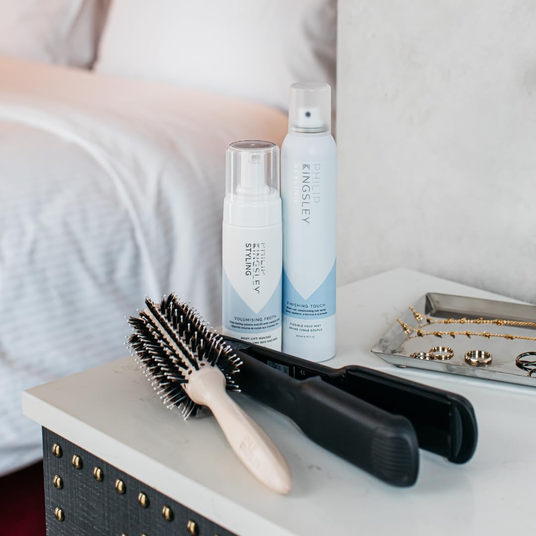 Philip Kingsley Vented Round Hair Brush for Blow Drying, Curling, Volumising, and Styling Hair, Nylon Bristle Brushes, 60mm Radial