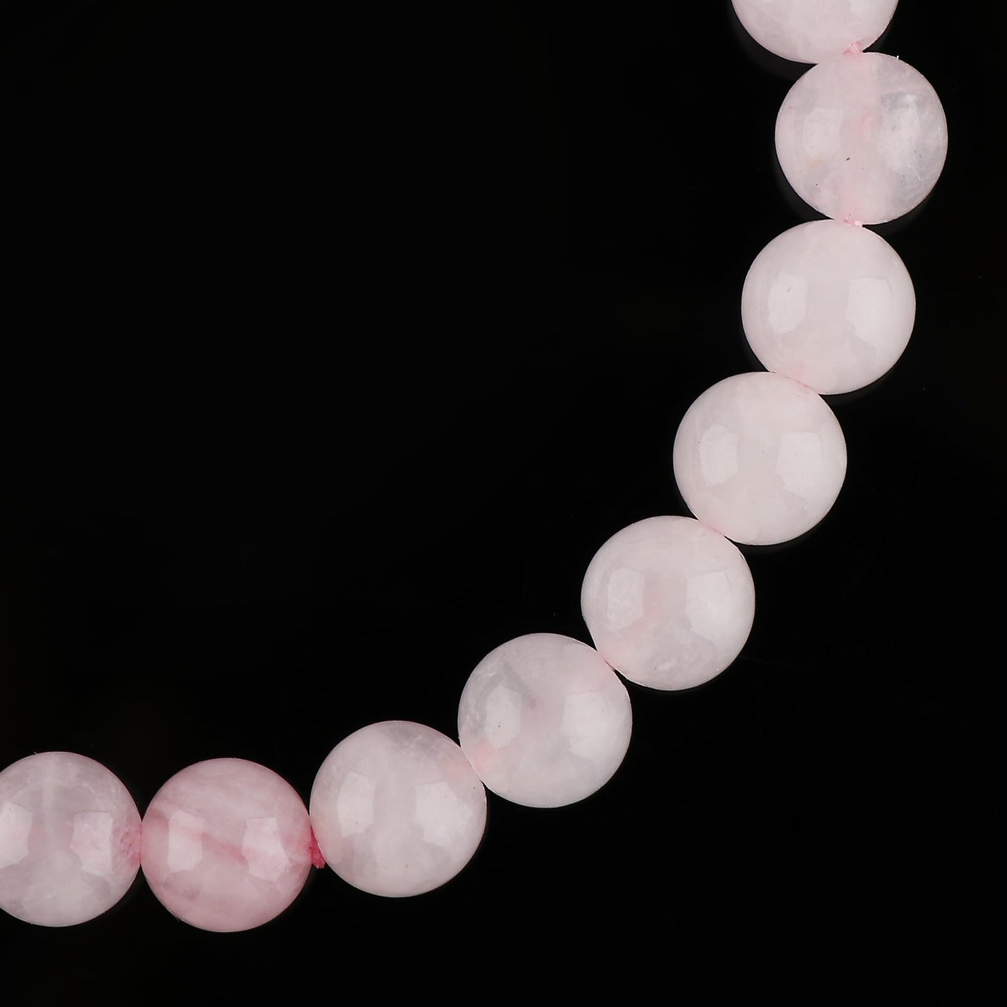 CRYSTALIS Rose-Quartz Elastic Stretch Bracelet, Natural Beads, Chakra Healing Jewelry for Men & Women, Adjustable Bracelet, Gift Giving Dainty Bracelet, 7.25 to 7.50 inch