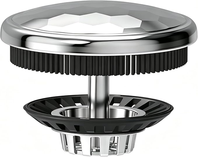 XAJOON Bathtub Drain Hair Catcherï¼Bath Tub Drain Protectorï¼Drain Strainer,Fits 1-3/8â ~1-3/4â Drains (Not Fit for the Kitchen/Shower Drain.Patented Design,Chrome)