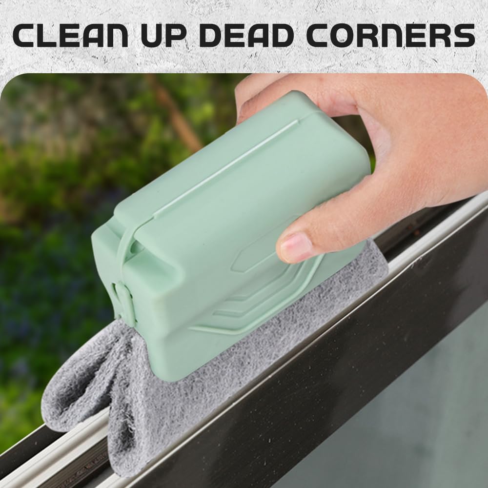 Magic Window Track Cleaner, 2025 Upgraded Handheld Cleaning Brush Set, for Window Slides Grooves, Tile Grout Lines, Shutter Slats, Car AC Vents & Narrow Gaps (Grey 3PCS)