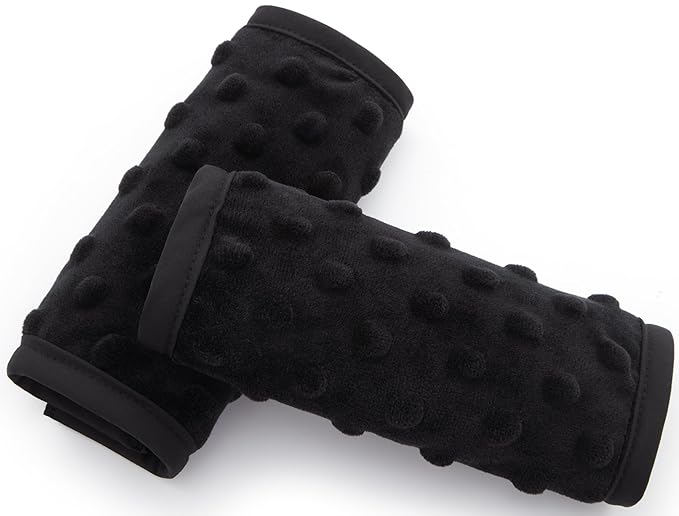 Pro Goleem Car Seat Strap Covers for Babies Soft Car Seat Strap Shoulder Pads for All Car Seats, Stroller, Pushcar, Black