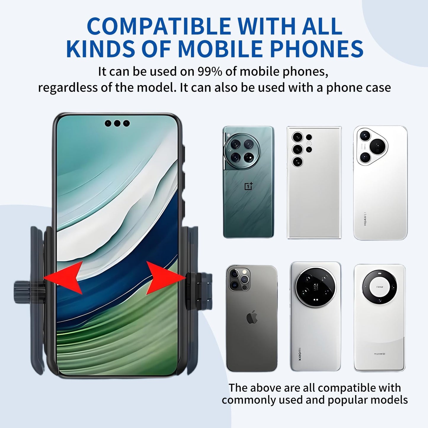Wristband Phone Holder, No Screen Blocking, 360° Rotating Wrist Phone Mount, Memory Lock, Quick Release, for Android, iPhone 17/16/15/14/13 Pro Max/Pro/Mini/12/11/SE/Xs/XR/8 Plus, Fits 4–6.7" Phones"